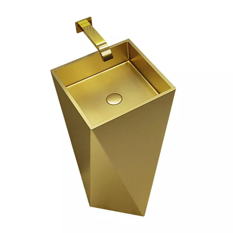 PVD gold stainless steel basin
