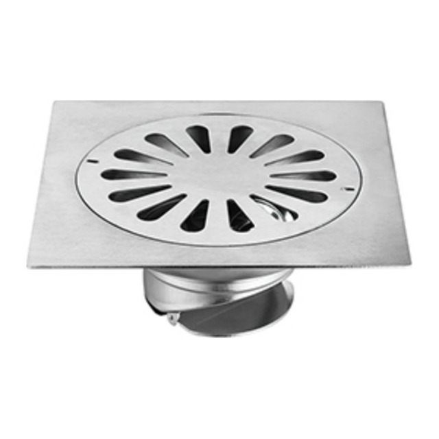 JOMOLA Stainless Steel Floor Drain 200x200mm Satin Finish | SUS 304/201
