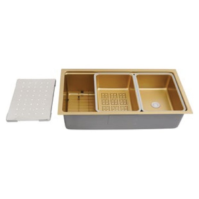 JOMOLA Punching Stainless Steel Sink Single Bowl 30 x 18 in Kitchen Sink