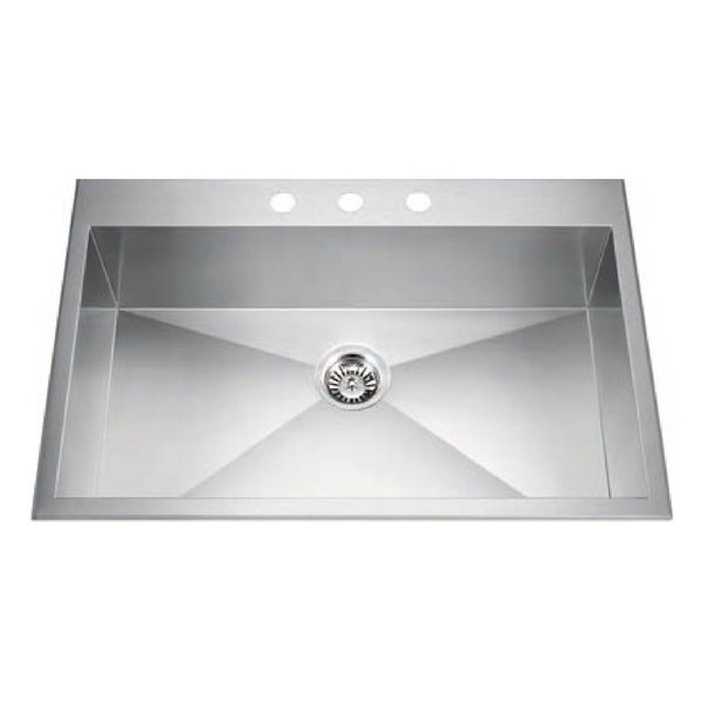 JOMOLA Handmade Stainless Steel Sink 304 Brushed Single Bowl | 9" Deep | UPC
