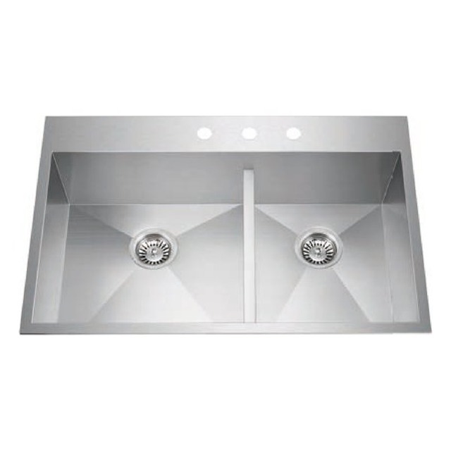 JOMOLA Handmade Stainless Steel Sink 304 Brushed Double Bowl | UPC