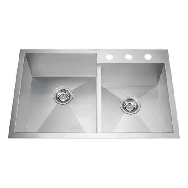 JOMOLA Handmade Stainless Steel Sink Double Bowl 304 Brushed