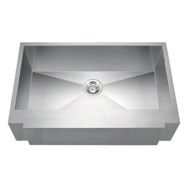 JOMOLA Handmade Stainless Steel Sink 33" x 21" 304 Brushed | 10" Deep Bowl