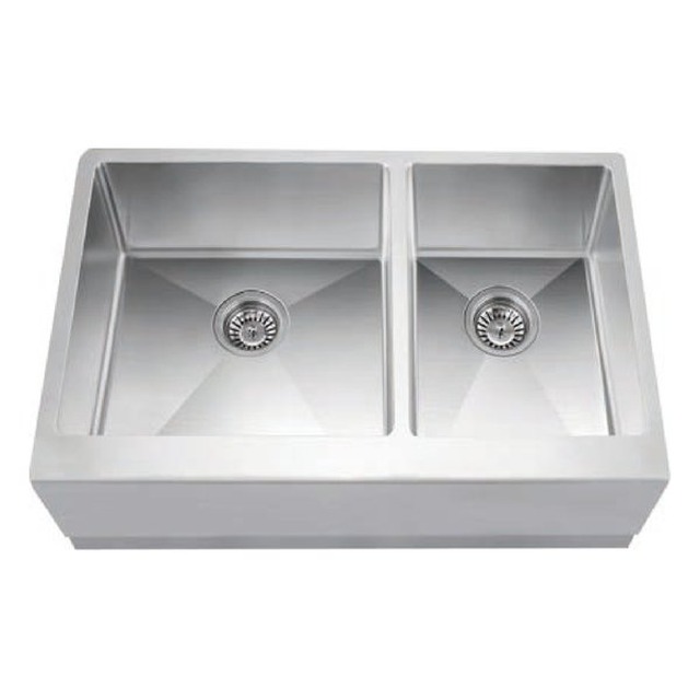 JOMOLA Handmade Stainless Steel Sink Double Bowl 304 Brushed