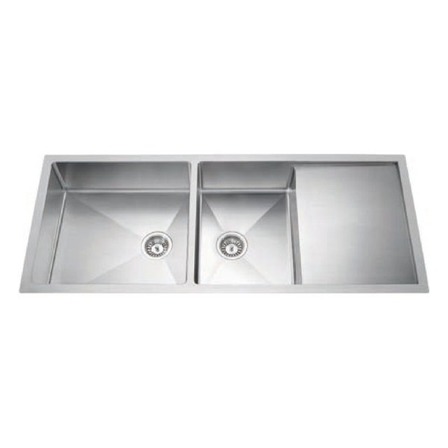 JOMOLA Handmade Stainless Steel Sink 304 Brushed Double Bowl | 48"x20"x8"