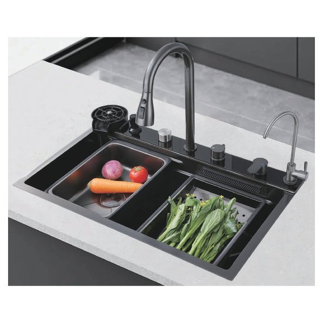 JOMOLA Kitchen Sink 750x460mm Low-Profile Faucet Design