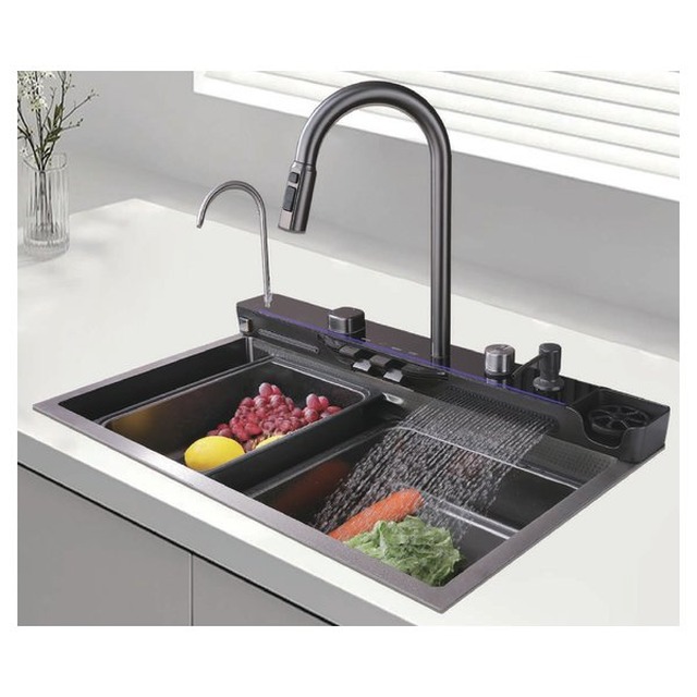 JOMOLA Kitchen Sink 750x460mm Deep Recessed Cup Washer | Enhanced Water Flow