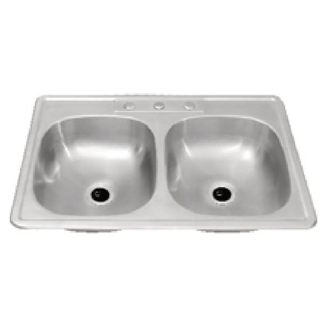 JOMOLA Double Bowl Punching Stainless Steel Sink 840x560mm | Kitchen Sink