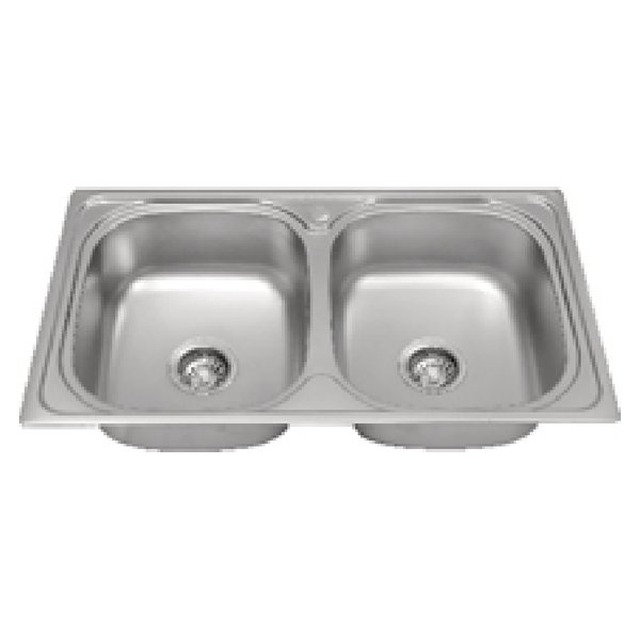 JOMOLA Double Bowl Punching Stainless Steel Sink 810x460mm | Kitchen Sink