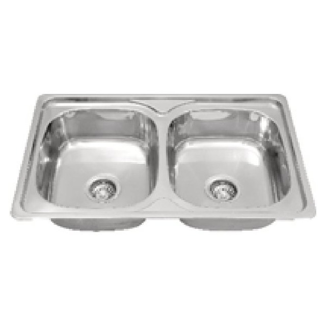 JOMOLA Double Bowl Punching Stainless Steel Sink 800x500mm | Kitchen Sink