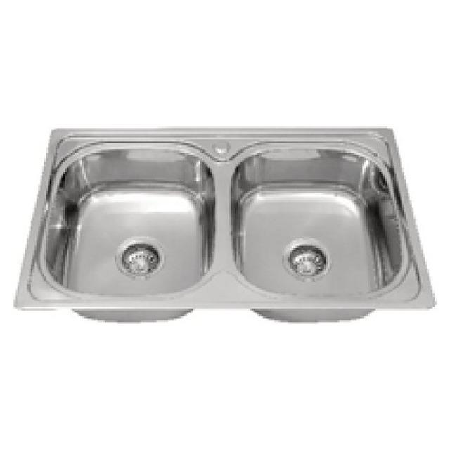 JOMOLA Punching Stainless Steel Sink Double Bowl 780x480mm | Kitchen Sink