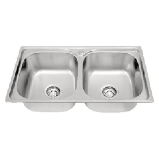 JOMOLA Double Bowl Punching Stainless Steel Sink 780x430mm | Kitchen Sink