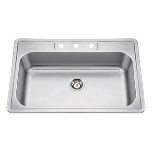 JOMOLA Pressed Stainless Steel Sink 33" x 22" Single Bowl | 304 Steel