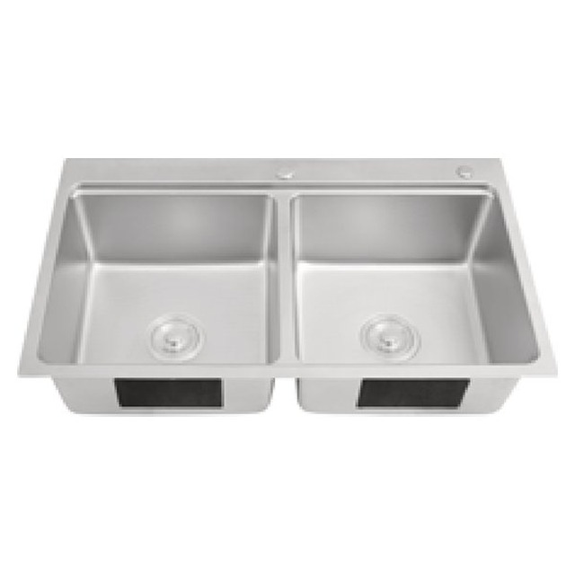 JOMOLA Double Bowl Punching Stainless Steel Sink 32 x 20 in Kitchen Sink