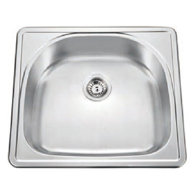 JOMOLA Pressed Stainless Steel Sink 25" x 22" Topmount Single Bowl | 304 Steel
