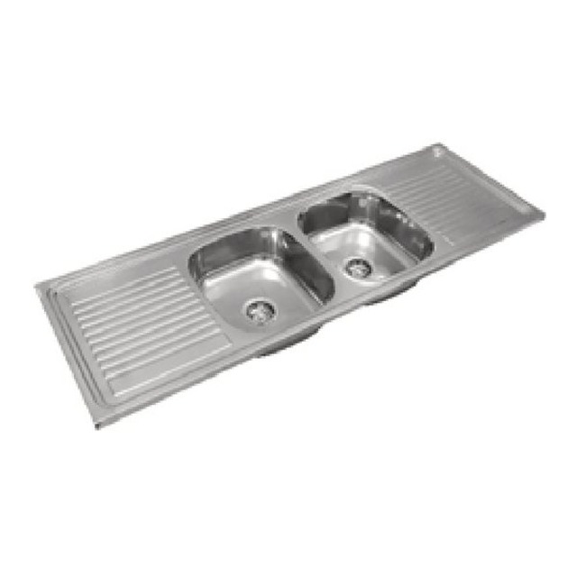 JOMOLA Double Bowl Punching Stainless Steel Sink 1505x450mm | Kitchen Sink