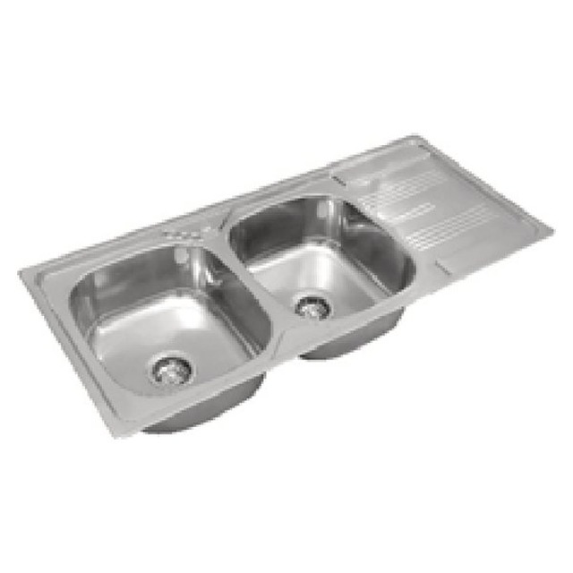 JOMOLA Double Bowl Punching Stainless Steel Sink 1100x500mm | Kitchen Sink