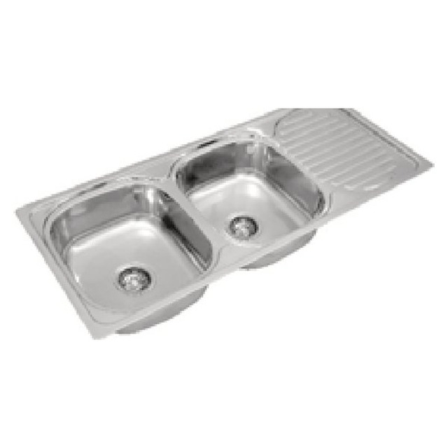 JOMOLA Double Bowl Punching Stainless Steel Sink 1100x480mm | Kitchen Sink