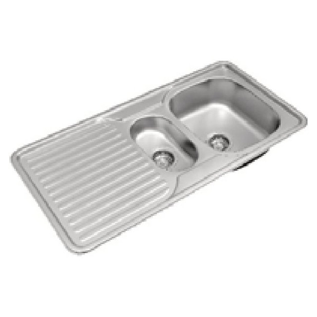 JOMOLA Double Bowl Punching Stainless Steel Sink 1100x500mm | Kitchen Sink