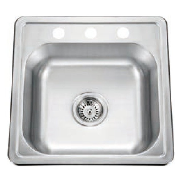 JOMOLA Pressed Stainless Steel Sink 19" x 19" 304 Stainless Steel