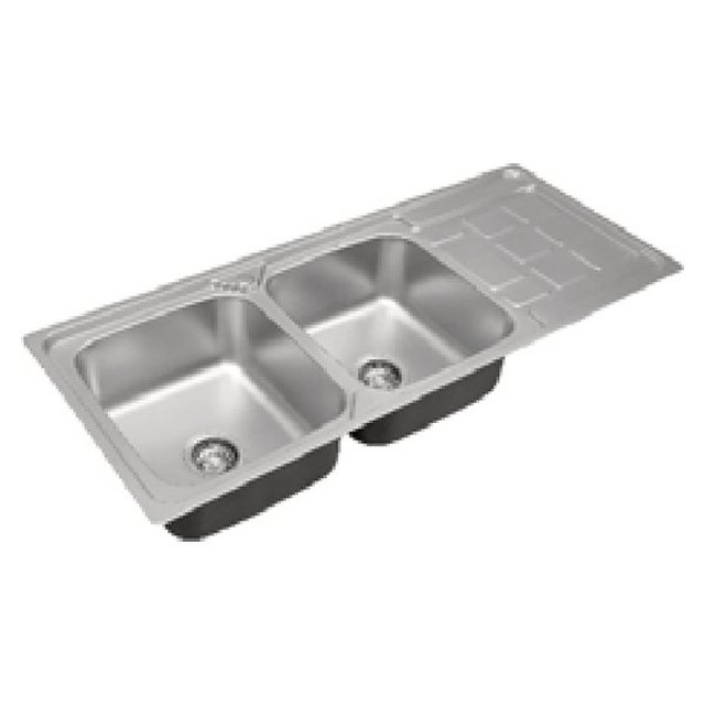 JOMOLA Double Bowl Punching Stainless Steel Sink 1200x500mm | Kitchen Sink