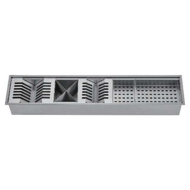 JOMOLA Hidden Undermount Sink 900 × 185 mm Removable Draining Inserts | Bar Sink