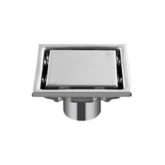 JOMOLA Stainless Steel Floor Drain 100x100mm Satin Finish | SUS 304/201