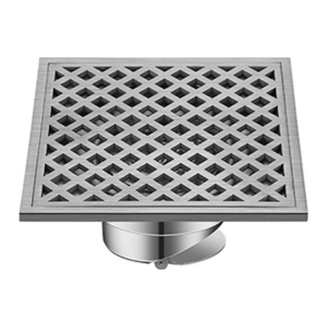 JOMOLA Stainless Steel Floor Drain 200x200mm Satin Finish | SUS 304
