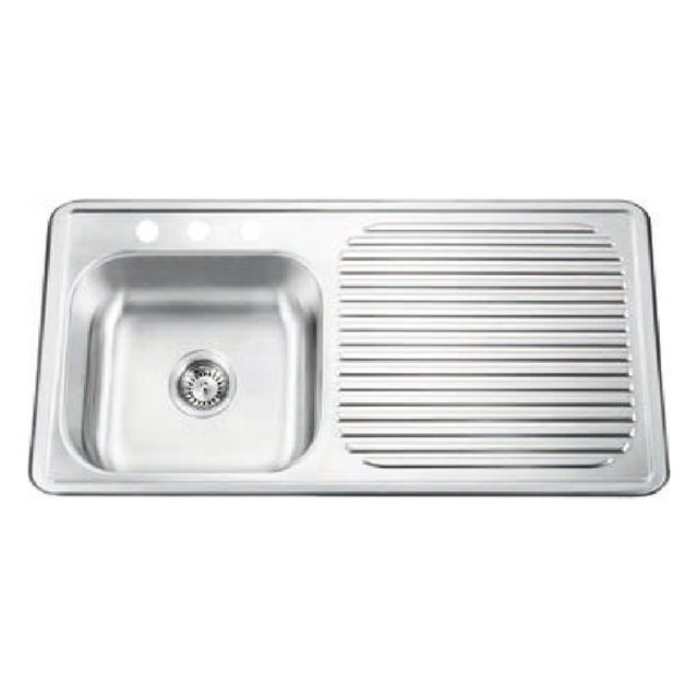 JOMOLA Pressed Stainless Steel Sink 304 Topmount 1000x500mm | Satin Polish