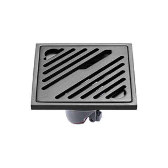 JOMOLA Stainless Steel Floor Drain 100x100mm Gunmetal Grey | 9mm Thick