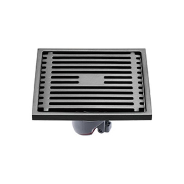 JOMOLA Stainless Steel Floor Drain 100x100mm Gunmetal Grey | 9mm Thick