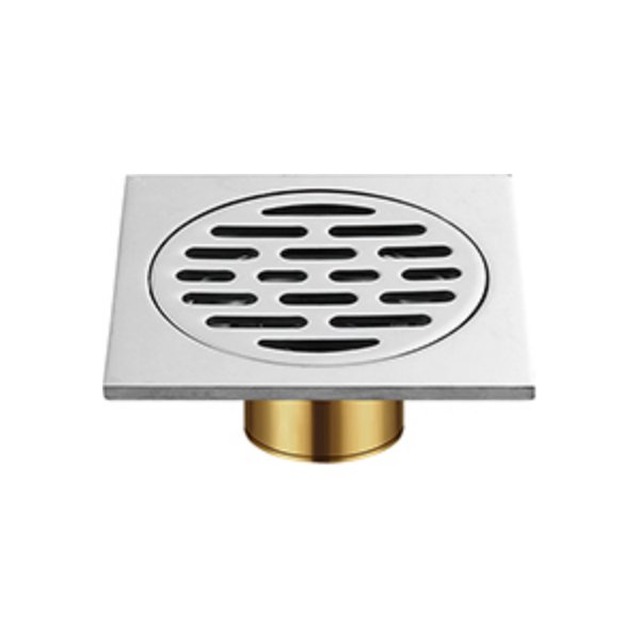 JOMOLA Round Floor Drain 100x100mm 201 Copper Polished Satin