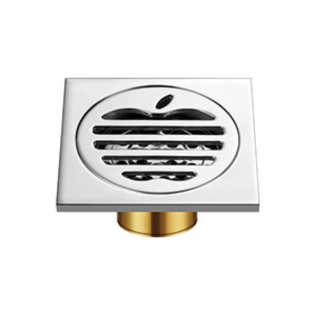 JOMOLA Round Floor Drain 100x100mm 201 Copper Polished