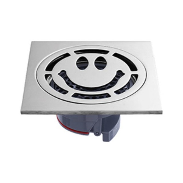JOMOLA Polished 201 Stainless Steel Floor Drain 150x150mm | 6mm Thick