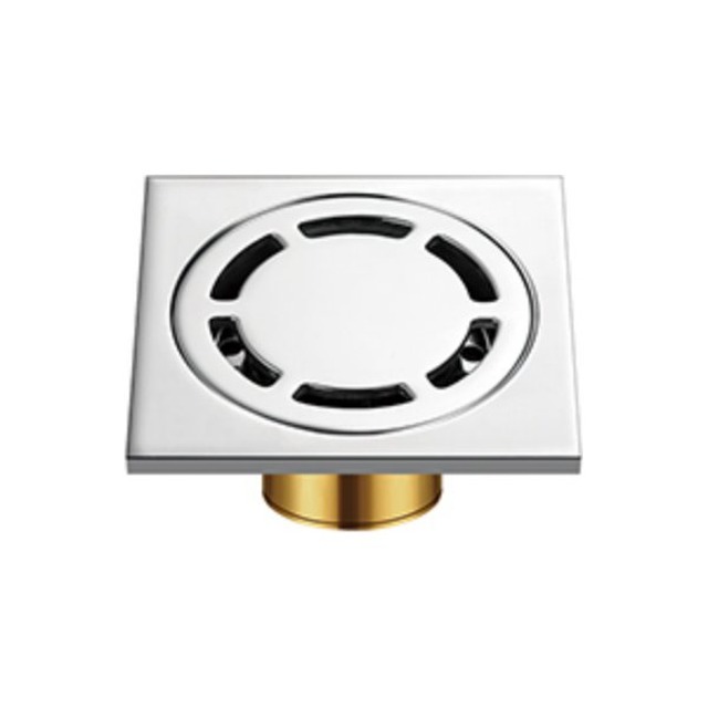 JOMOLA Polished Floor Drain 100x100mm 201 Copper
