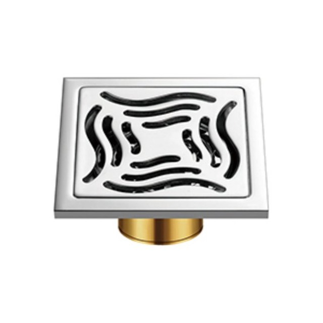 JOMOLA Polished Floor Drain 100x100mm 201 Copper