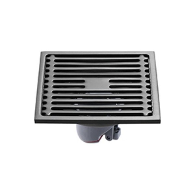JOMOLA Stainless Steel Floor Drain 100x100mm Gunmetal Grey | 4mm Thick