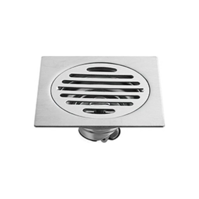 JOMOLA Stainless Steel Floor Drain 100x100mm | Polished Satin | SUS 304 & 201