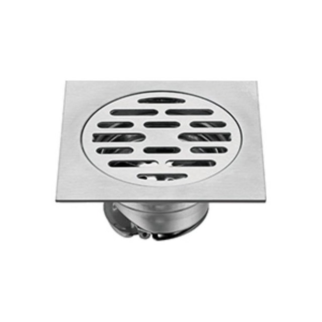 JOMOLA Stainless Steel Floor Drain 100x100mm Self-Sealing Flap | Polished Satin