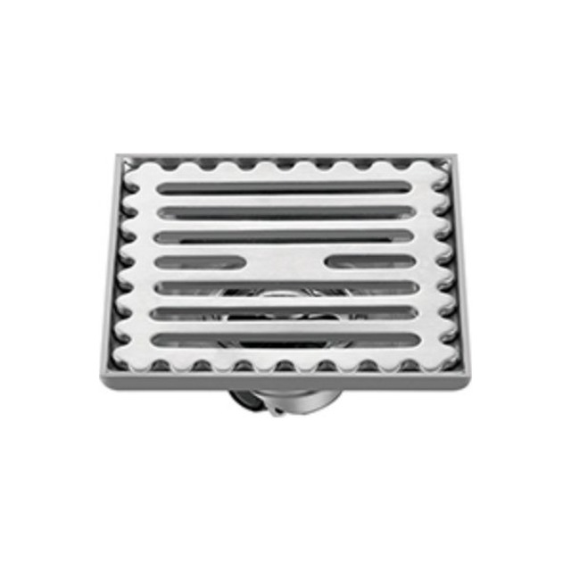 JOMOLA Stainless Steel Floor Drain 100x100mm Brushed Finish | 201 Steel