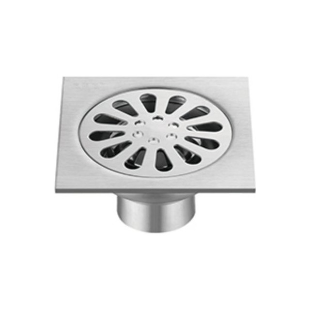 JOMOLA Stainless Steel Floor Drain 100x100mm Polished | SUS 304/201 | 2