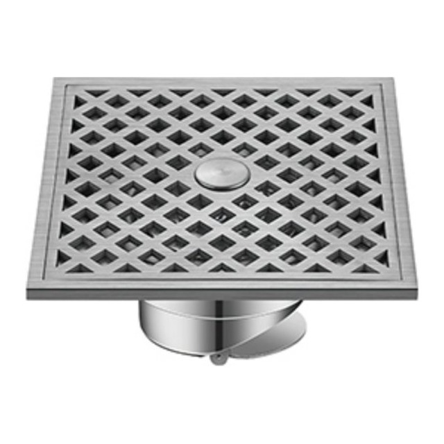 JOMOLA Stainless Steel Floor Drain 200x200mm Satin Finish | SUS 304