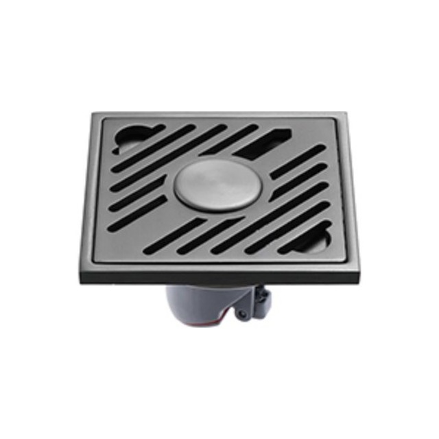 JOMOLA Stainless Steel Floor Drain 100x100mm Gunmetal Grey | 9mm Thick