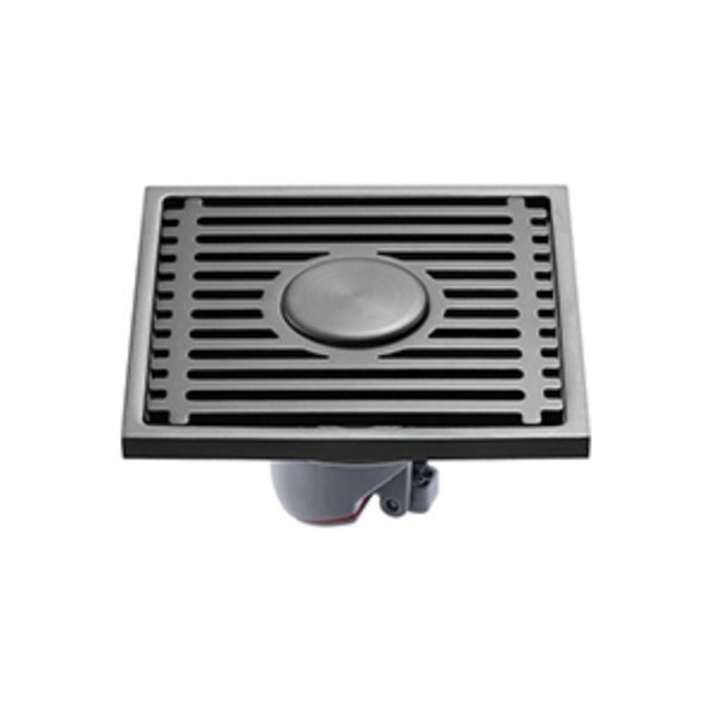 JOMOLA Stainless Steel Floor Drain 100x100mm Gunmetal Grey | 9mm Thick