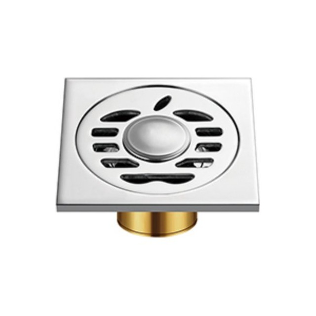 JOMOLA Round Floor Drain 100x100mm 201 Copper Polished