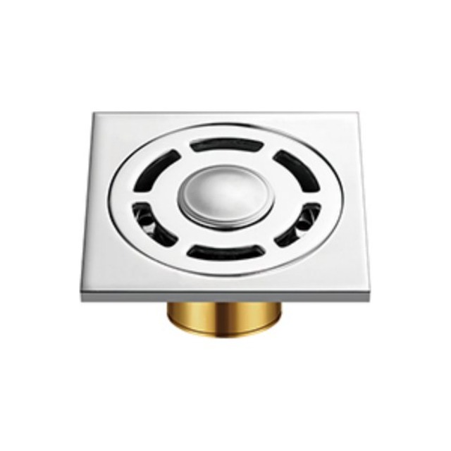 JOMOLA Polished 100x100mm Floor Drain | 201 Copper