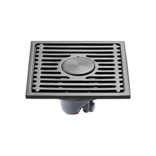 JOMOLA Stainless Steel Floor Drain 100x100mm Gunmetal Grey | 4mm Thick