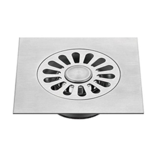 JOMOLA Stainless Steel Floor Drain 150x150mm 2mm | Polished Satin