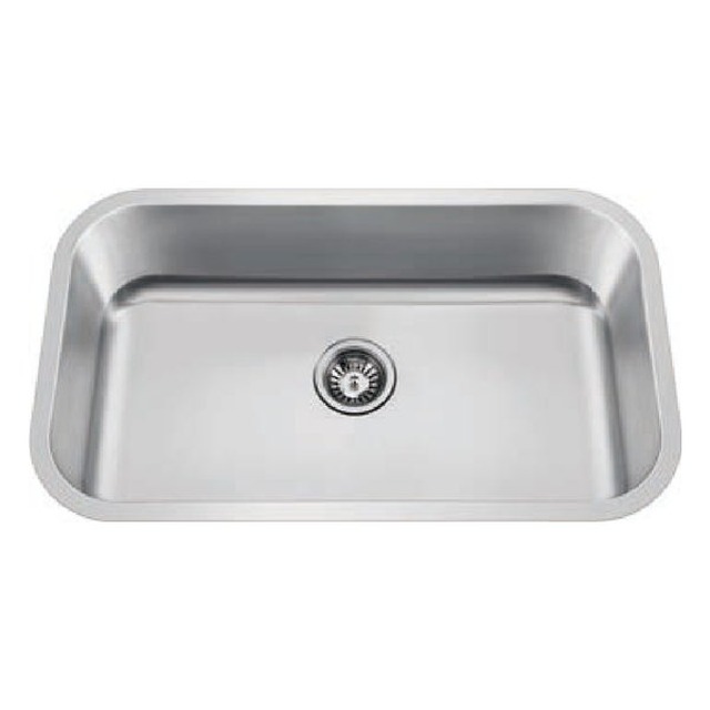 JOMOLA Pressed Stainless Steel Sink 304 Undermount Single Bowl 31 1/8" x 18"