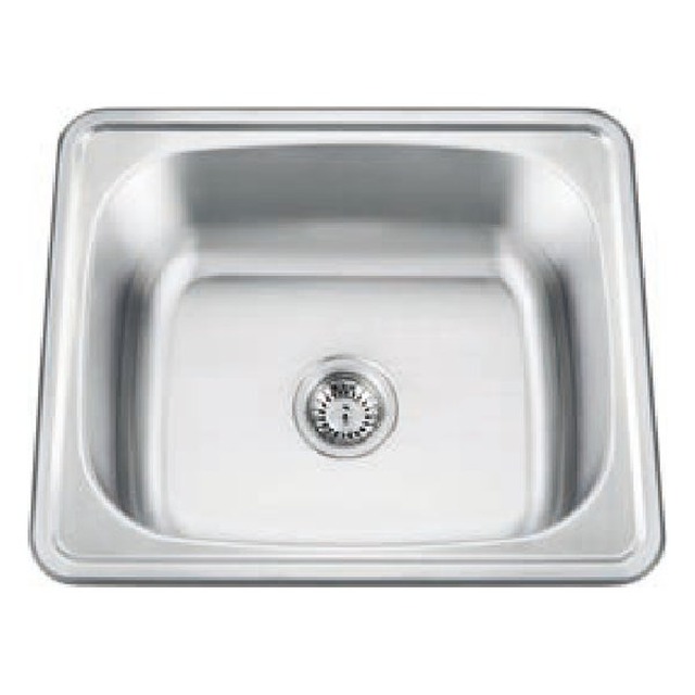 JOMOLA Pressed Stainless Steel Sink 304 Single Bowl Topmount | Satin Polish